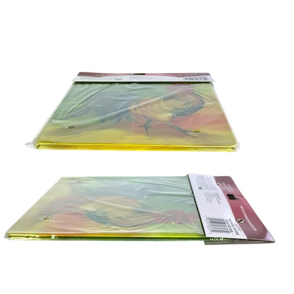 Rooster Hot Pad Trivets Range Kleen Vibrant Colorful Rooster Doodledoo Set 0f 2 - Picture 3 of 13